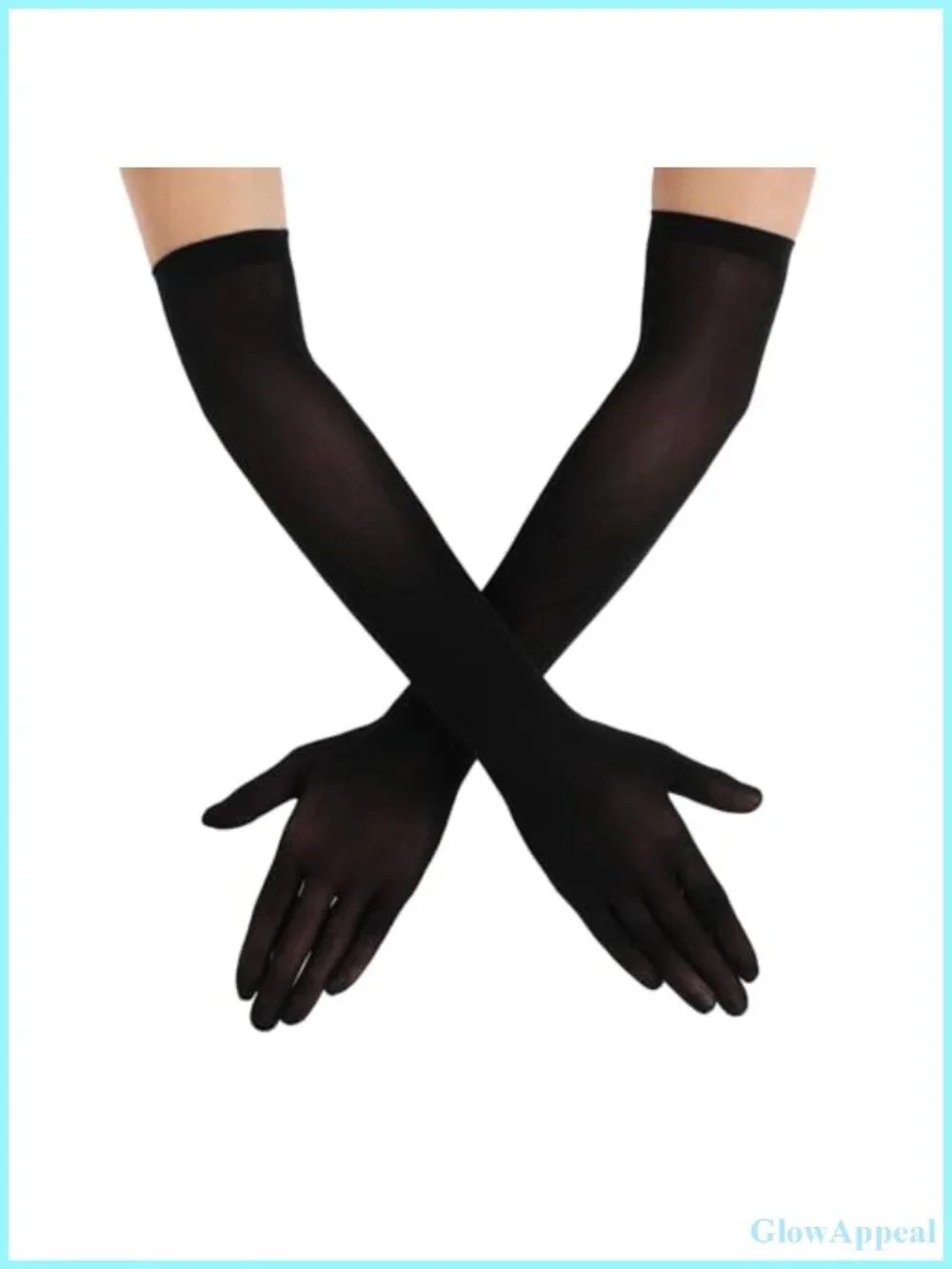 Sheer Elbow Length Tulle Gloves Women Sexy Mesh Stretchy Wedding Party